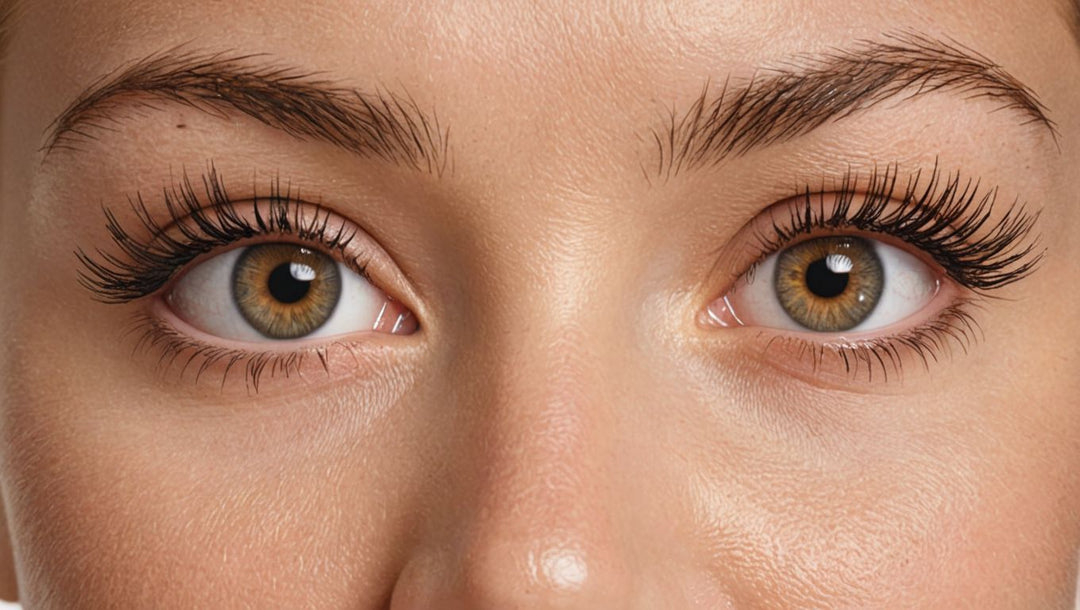 A person applying concealer under their eye with a small brush.