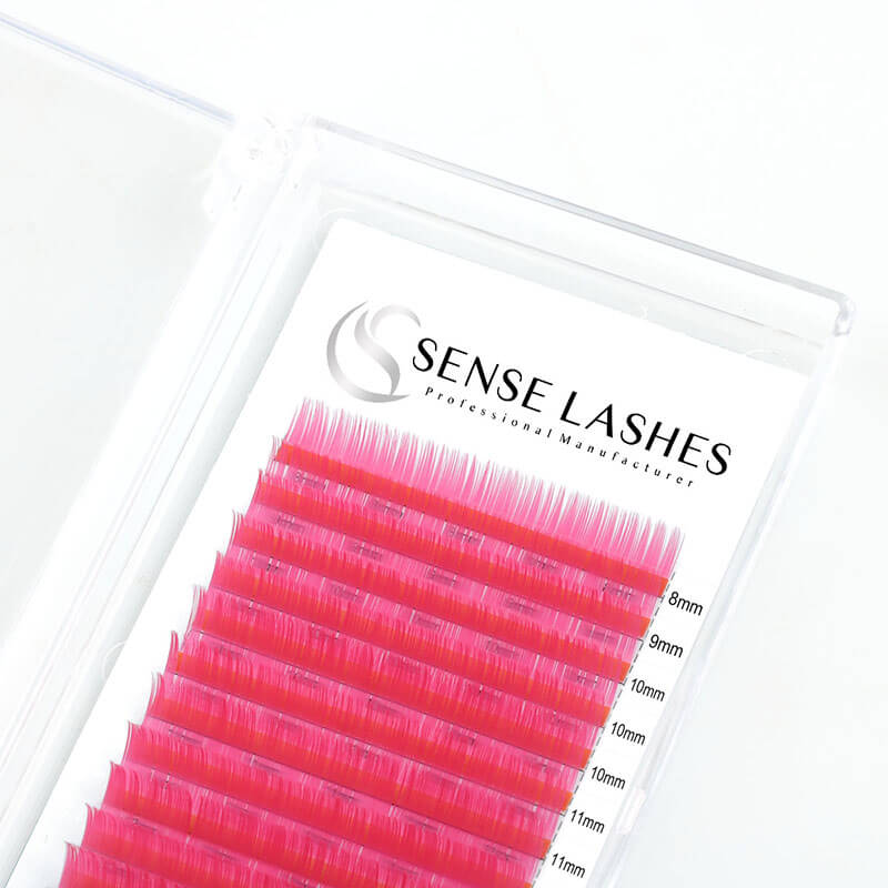 Satiny Pink Lashes 0.05mm - SENSELASHES