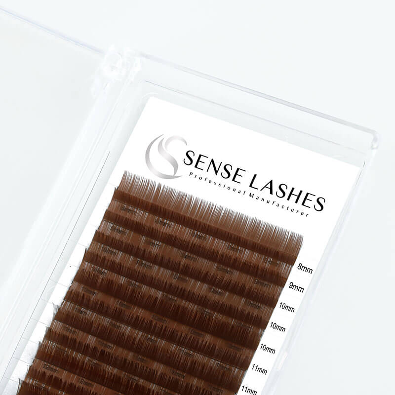 0.07MM Deep Brown Color Volume Eyelash Extensions - SENSELASHES