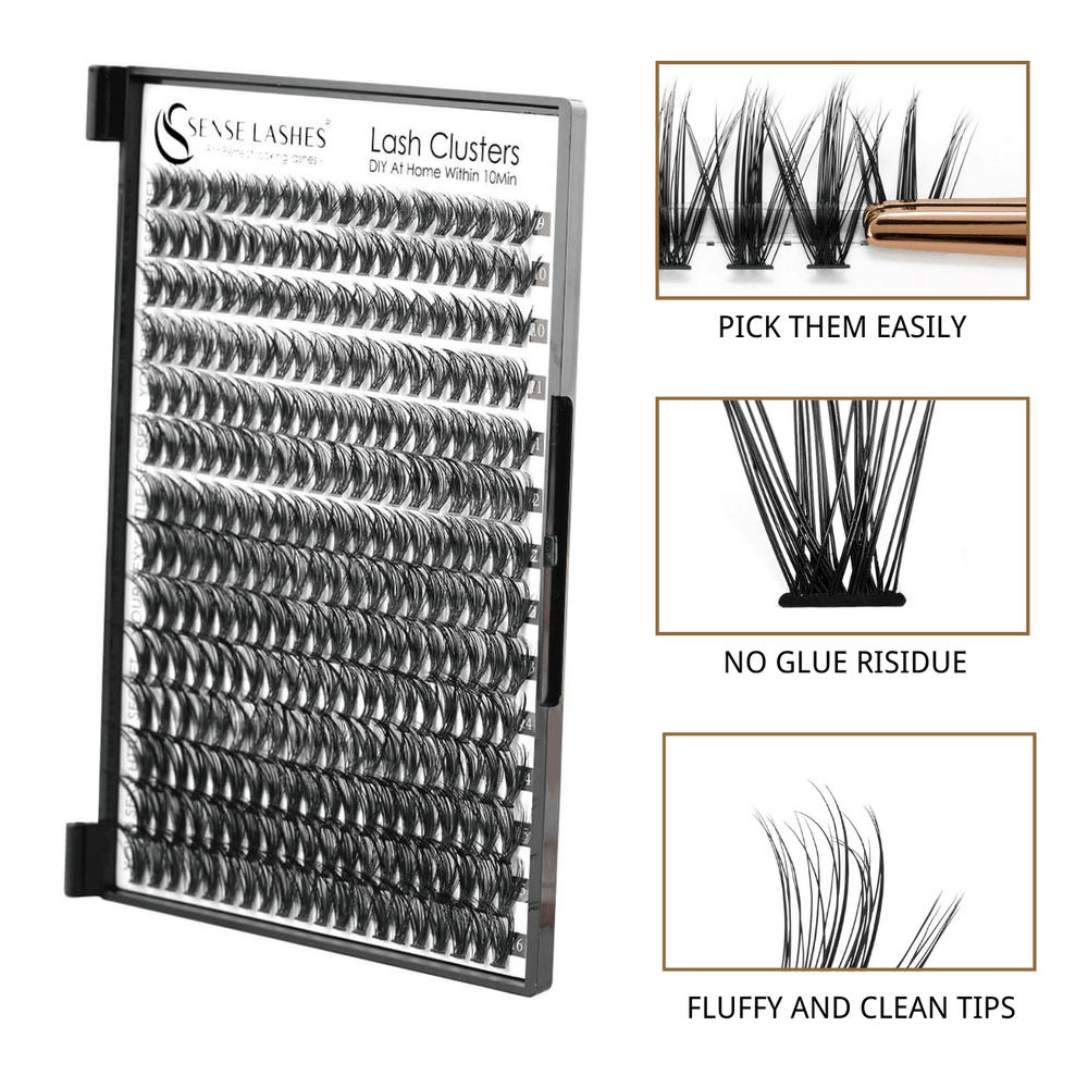 40D Lash Clusters 280 Pcs Individual Lashes DIY at Home - SENSELASHES