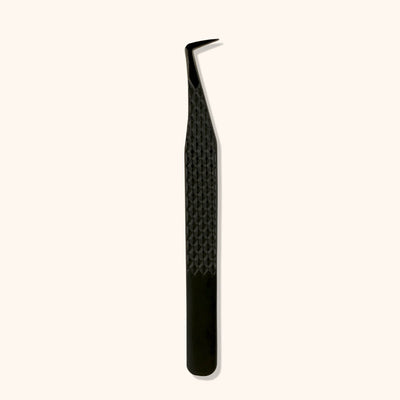 SLB-01 90°-Degree Fiber Tip Tweezers(Black) - SENSELASHES
