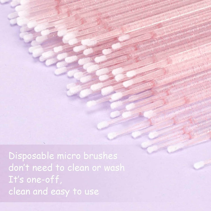 Crystal Disposable Micro Cotton Swab Brush - SENSELASHES