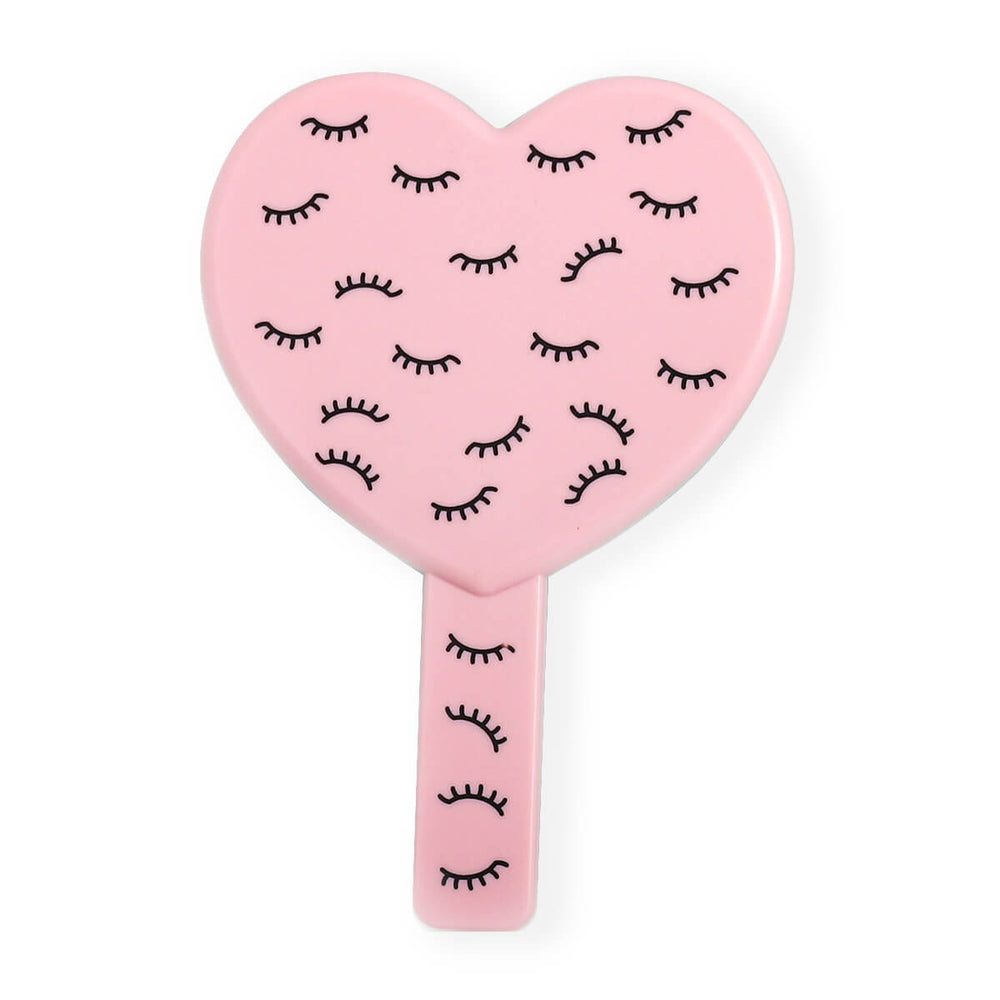 Eyelash Pattern Heart Handheld Lash Mirror - SENSELASHES