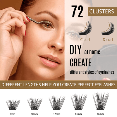 Lash Clusters DIY Eyelash Extensions 72 Clusters Lashes - SENSELASHES