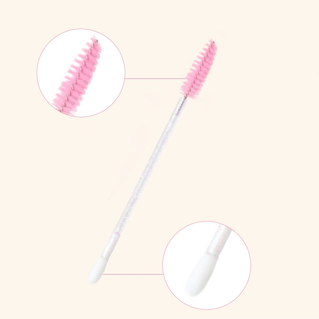 Lip Wand & Lashes Brush Duo For Eyelash Extensions