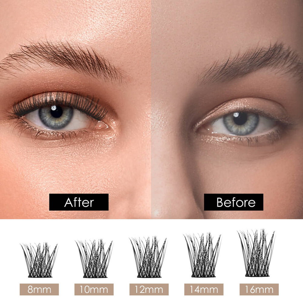 Natural-DIY Individual Clusters Lashes (168 Pcs) - SENSELASHES