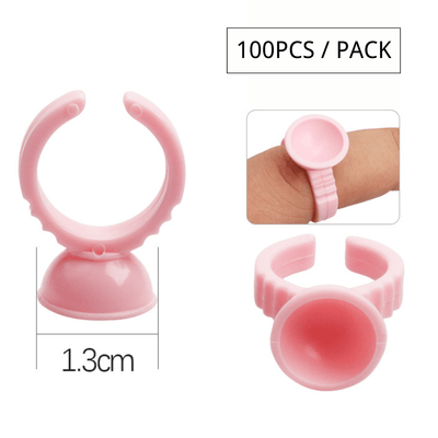 Pink Glue Ring 100 pieces/pack