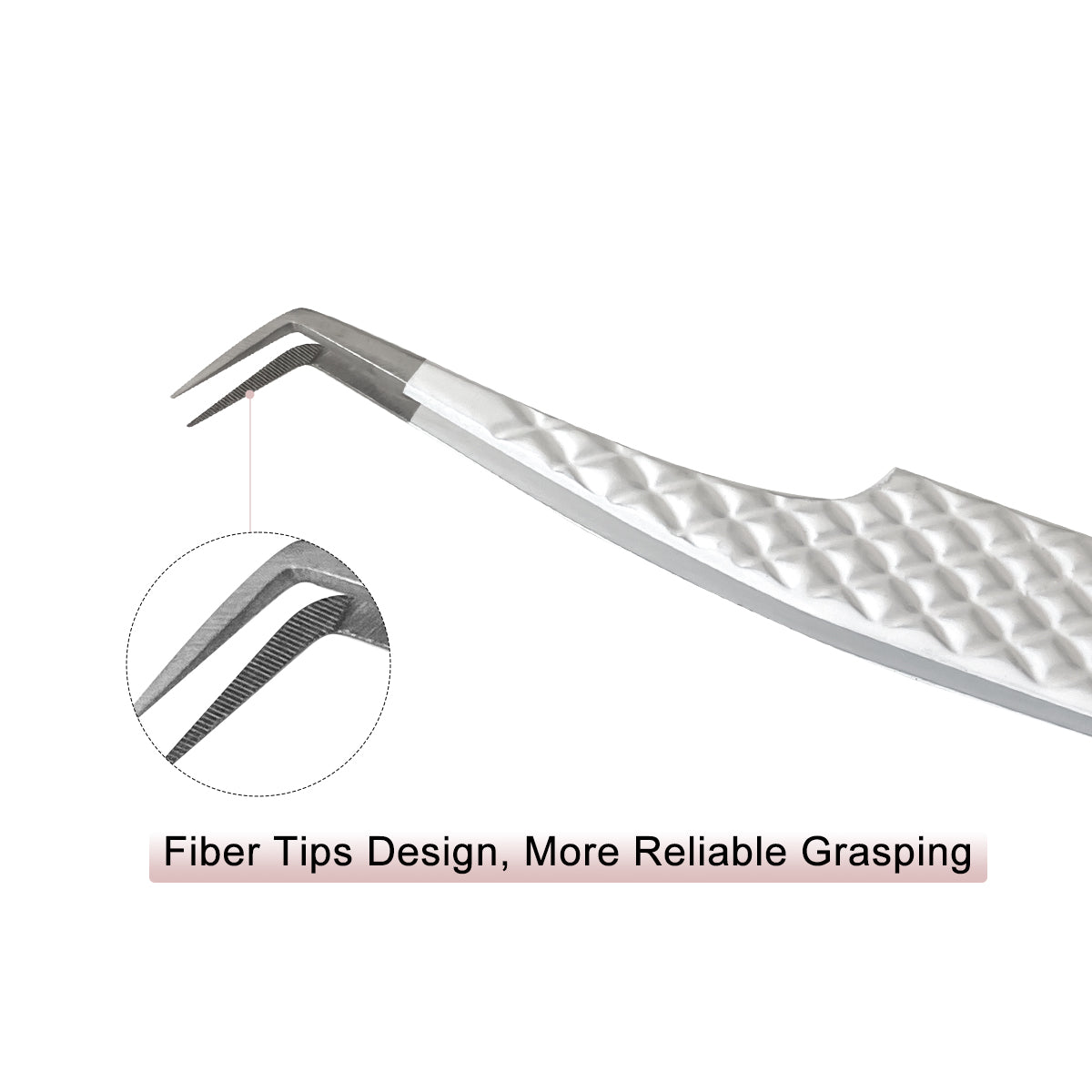 SW-04 45°-Degree Fiber Tip Tweezers for Eyelash Extensions - SENSELASHES