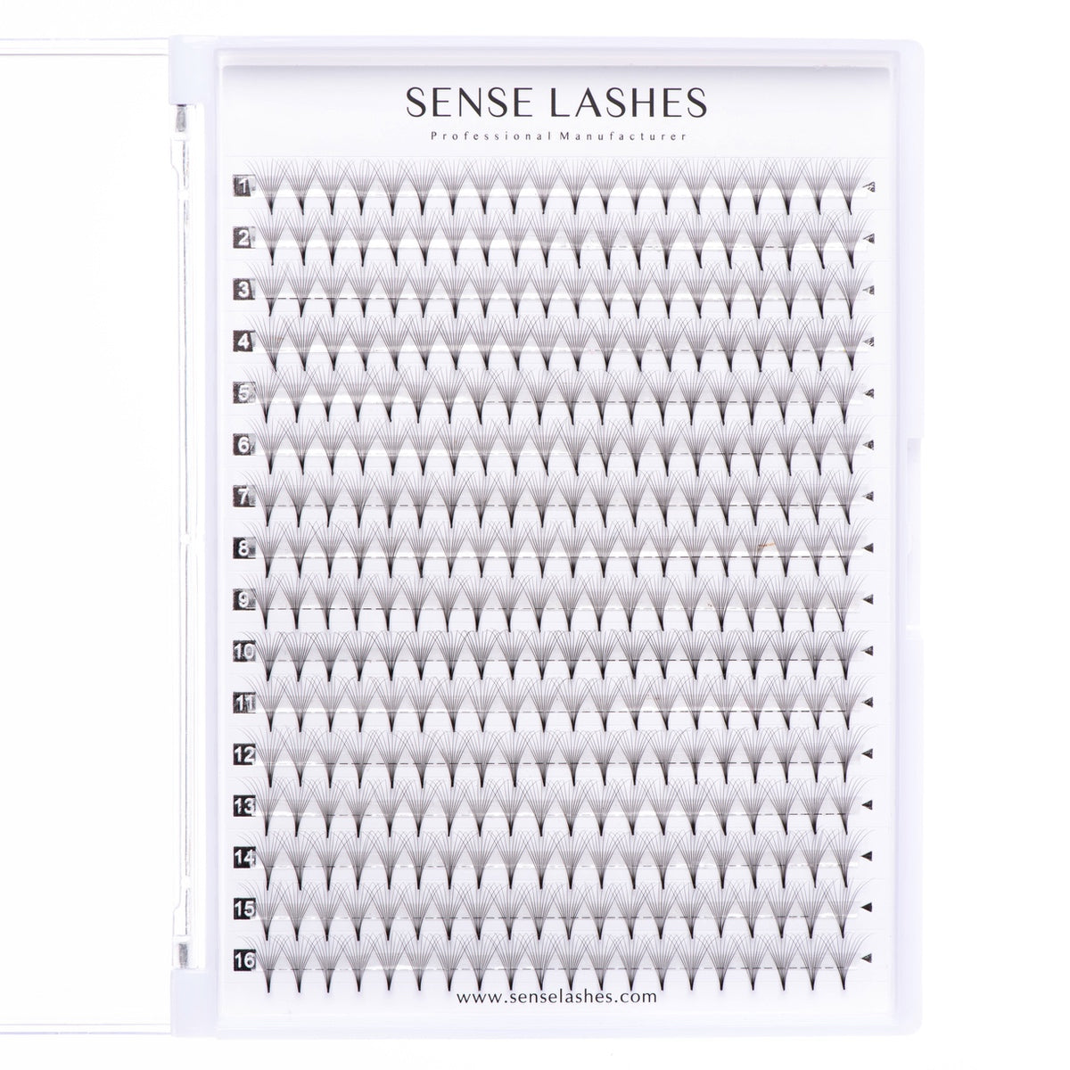 （320 Fans)16 Rows 10D Premade Volume Fans Lashes (Pointy Base) - SENSELASHES