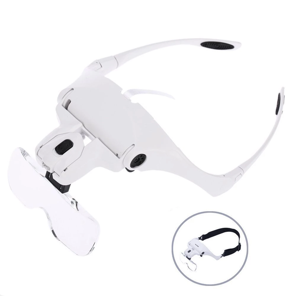 2 LED Light Helmet Magnifier For Eyelash Extensions - SENSELASHES