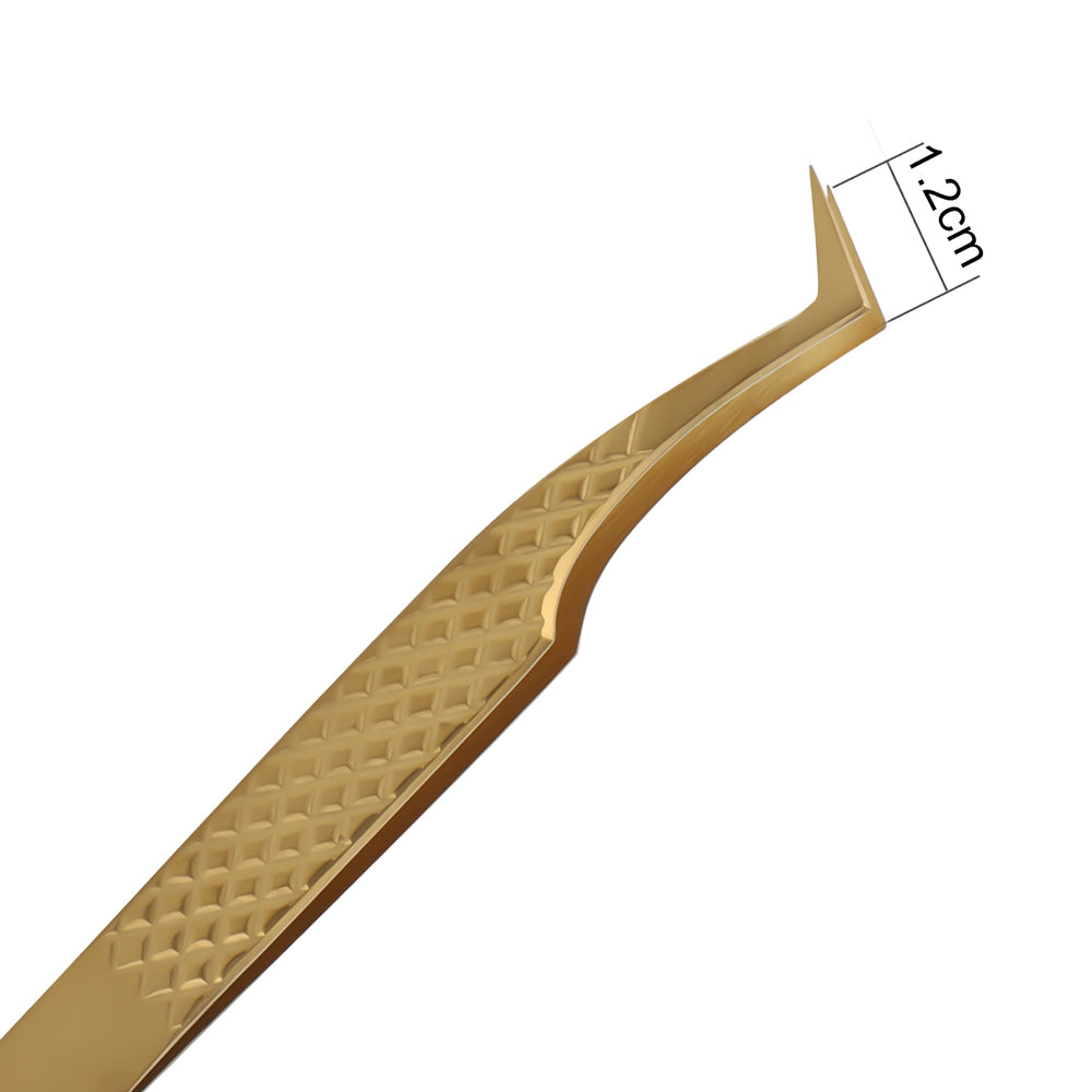 GSL-01 GOLD TWEEZERS FOR EYELASH EXTENSION - SENSELASHES