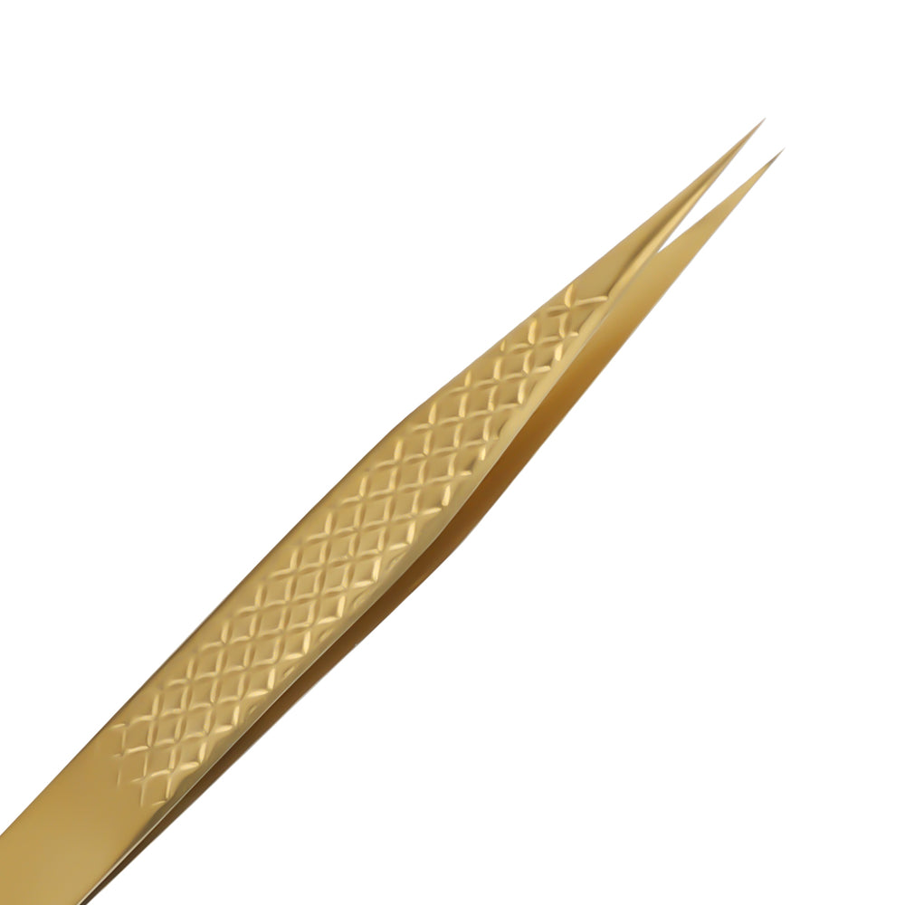 GSL-04 GOLD TWEEZERS FOR EYELASH EXTENSION - SENSELASHES