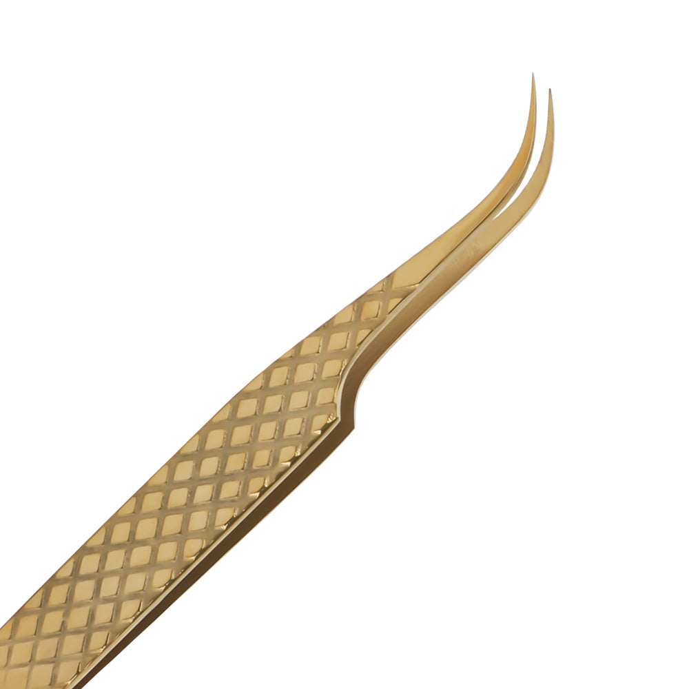 GSL-06 GOLD TWEEZERS FOR EYELASH EXTENSION - SENSELASHES