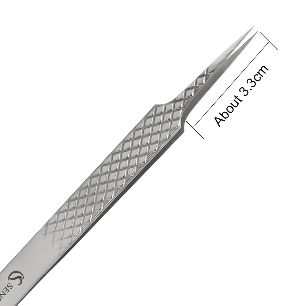 SL-01 SILVER TWEEZERS FOR EYELASH EXTENSION - SENSELASHES