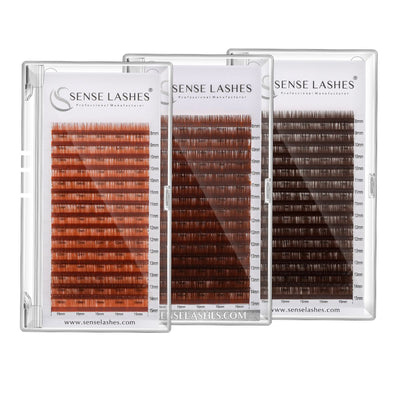 Wholesale Middle Brown Lashes Extension 0.07mm